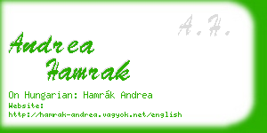 andrea hamrak business card